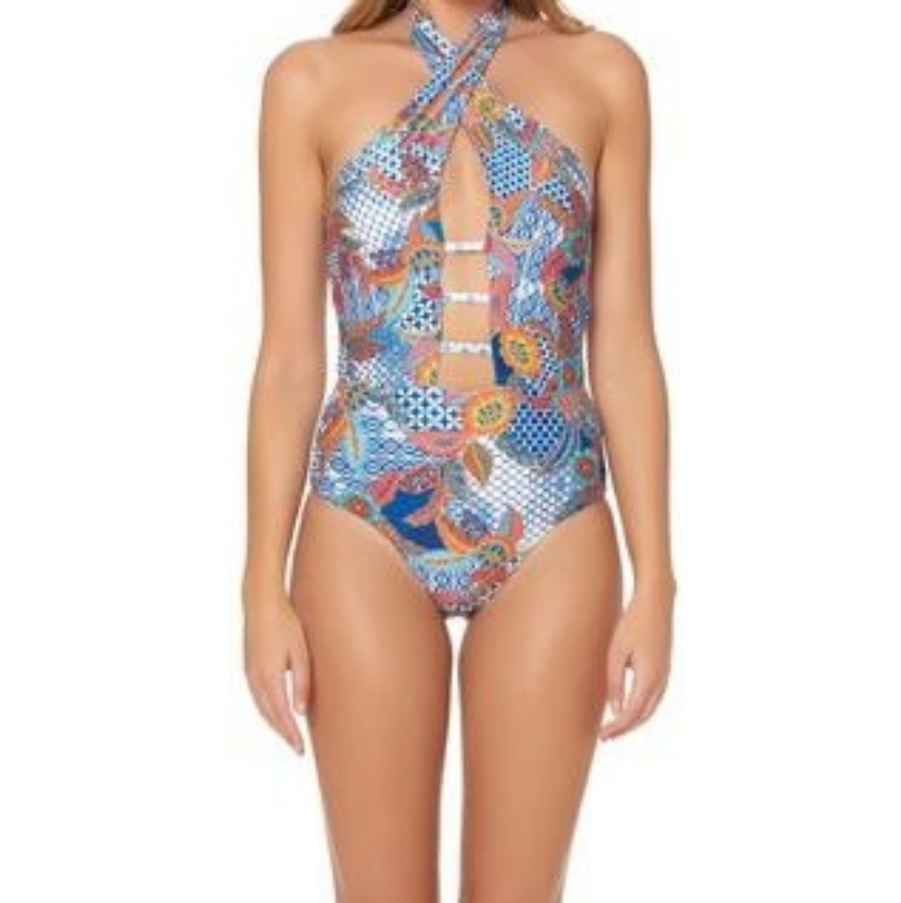 Red Carter Tahitian Tide Twist Front Swimsuit